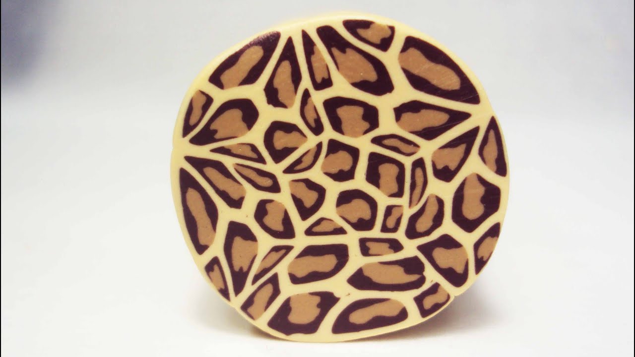 Animalier: Millefiori cane Leopardata (Leopardskin millefiori cane tutorial)