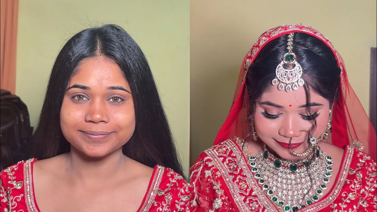 Classy Bridal Makeup tutorial by @glowupmakeover2023  based in Moradabad📍