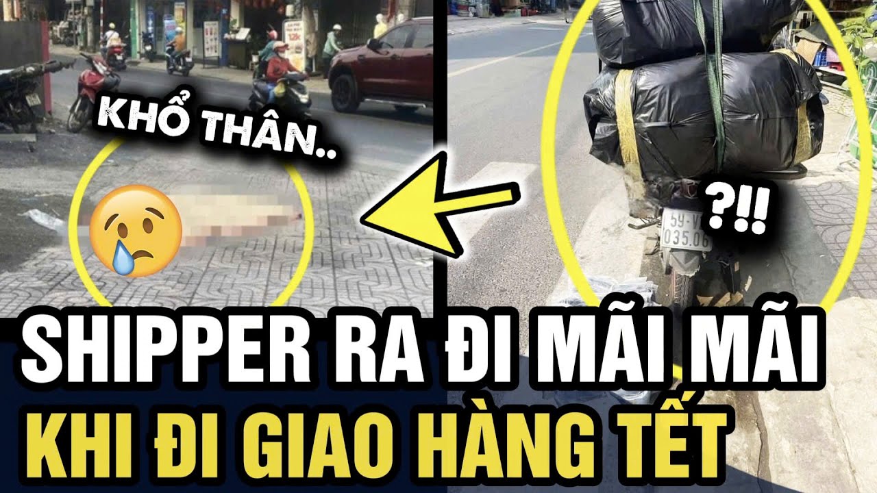 Xót xa shipper RA ĐI MÃI MÃI bên đường khi đang đi GIAO HÀNG TẾT | Tin 3 Phút