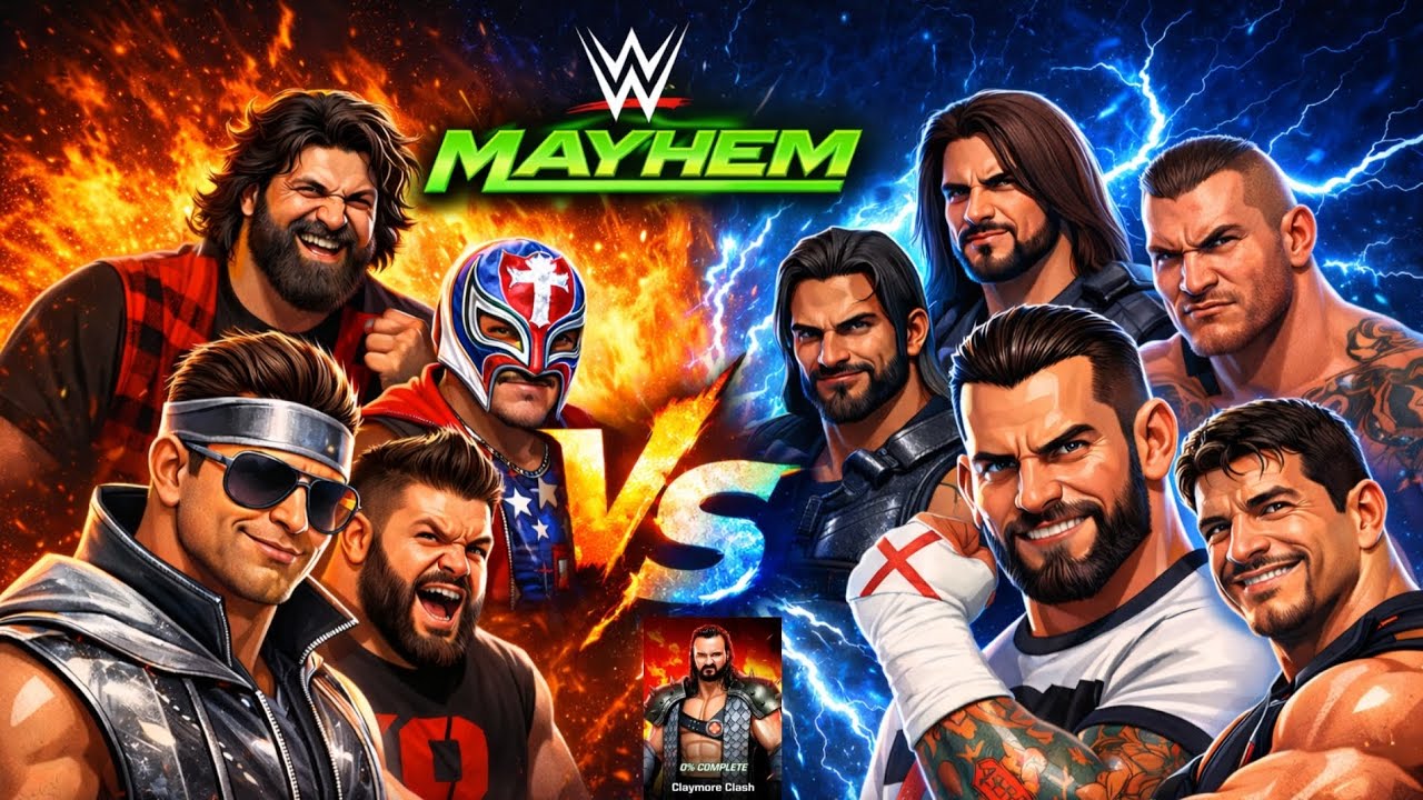 Full Claymore Clash Epic Match Completion | WWE Mayhem | Wrestling Gameplay | Kickout God