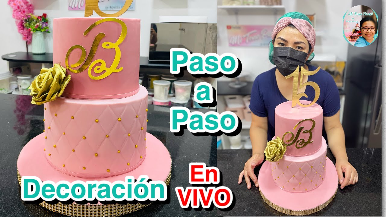 Pastel 15 Años decoración en VIVO