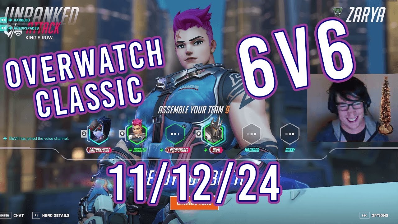 [11/12/24 VOD] Harbleu Plays Overwatch 6v6 Classic Ft. AceOfSpades, Devil,  Fazix, Guru & More!!!