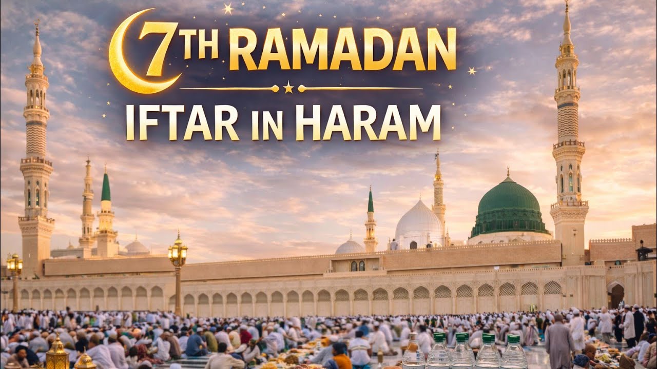Iftar at Masjid Nabawi &mdash; dates, water, and a heart full of gratitude.
