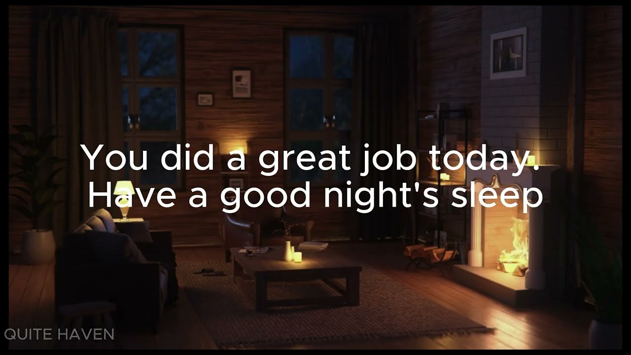 Rainy Night, Cozy Fireplace - Fall Asleep Fast 😴