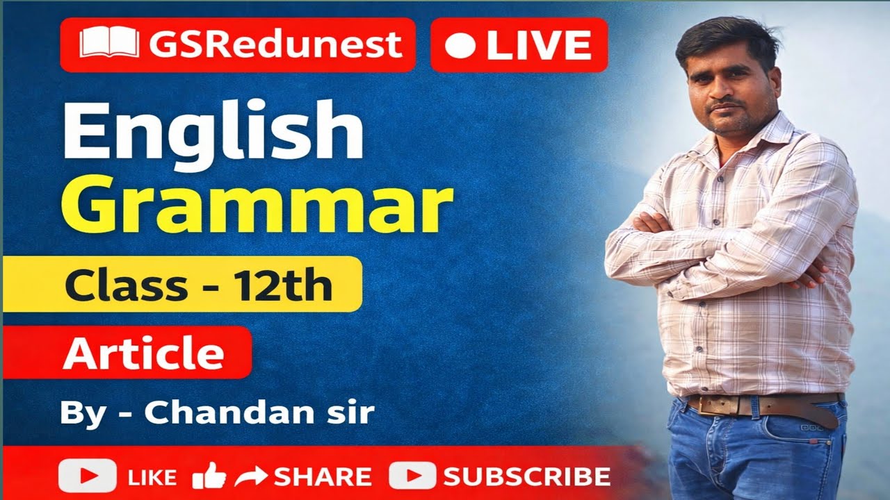 English Grammar class 12th Article