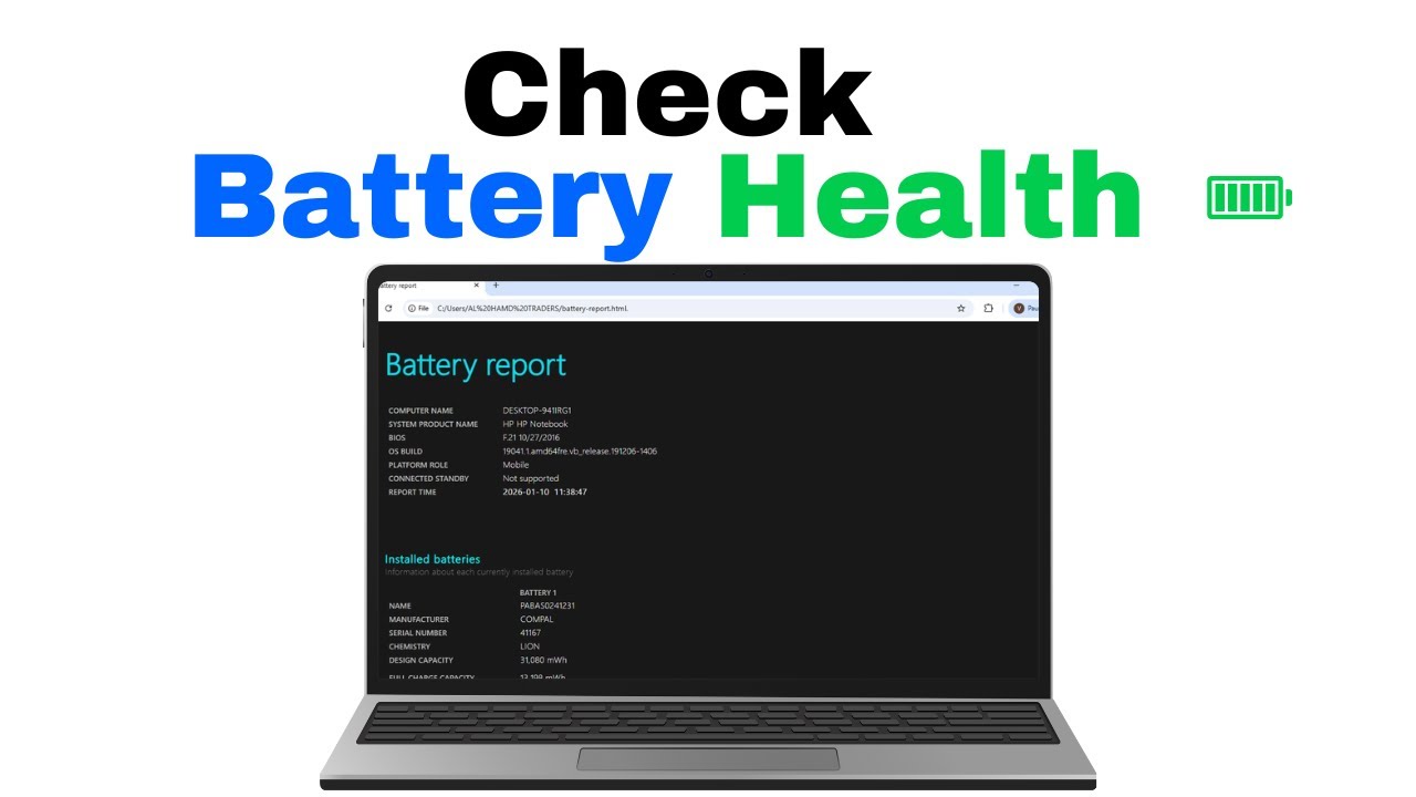 How to Check Laptop Battery Health | Laptop Ki Battery Health Kaise Check Kare