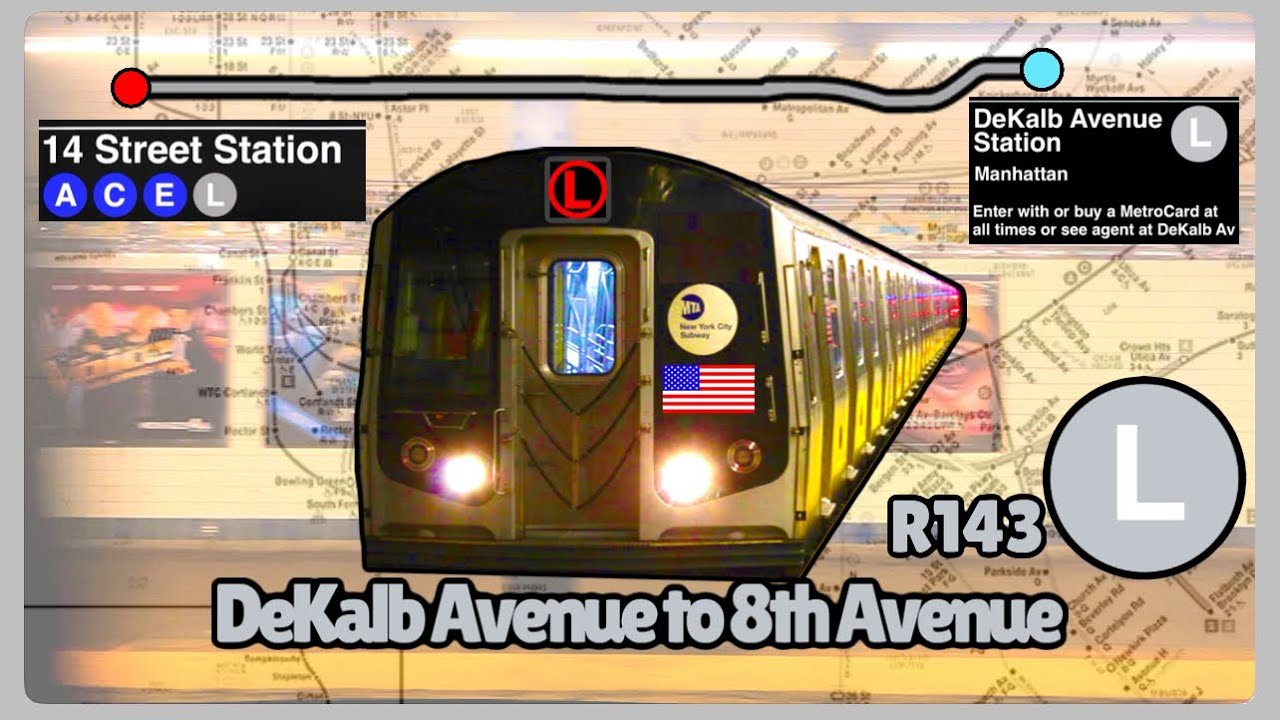 On-Board: Manhattan bound R143 (L) train #8224 DeKalb Avenue to 8th Avenue