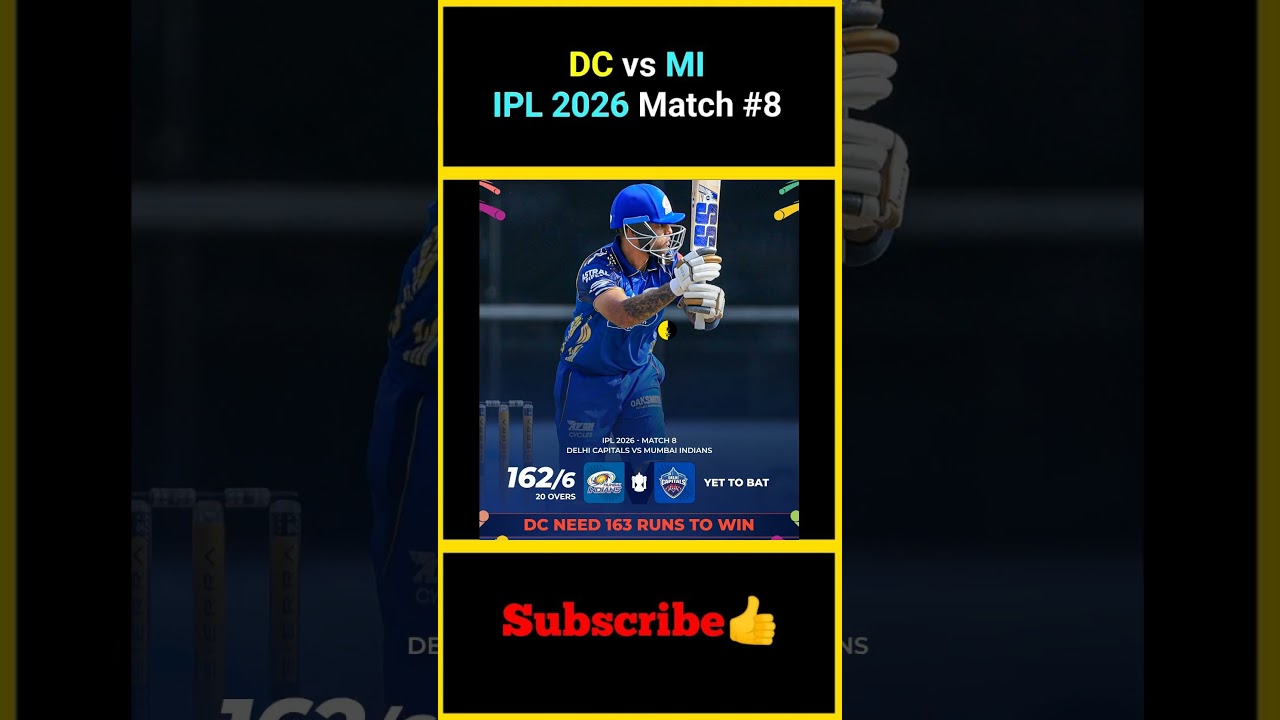 DC vs MI IPL 2026 Match #8 | IPL Match Between DC & MI in 2026 | #factsmaavalite #mi #dc #dcvsmi