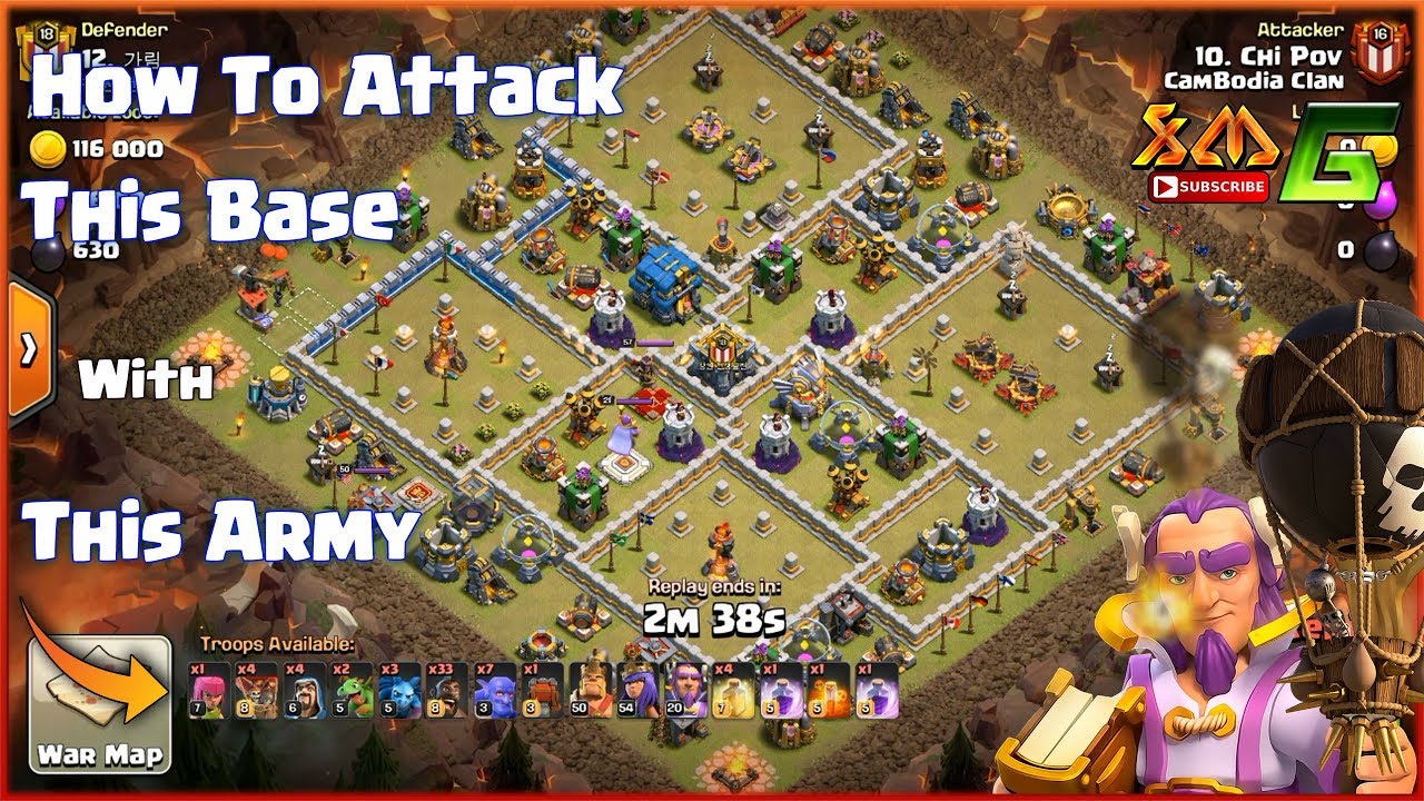 Clash of Clans⭐3-STAR TH12⭐POST UPDATE HOG & LAVALOON ATTACK STRATEGY TH12