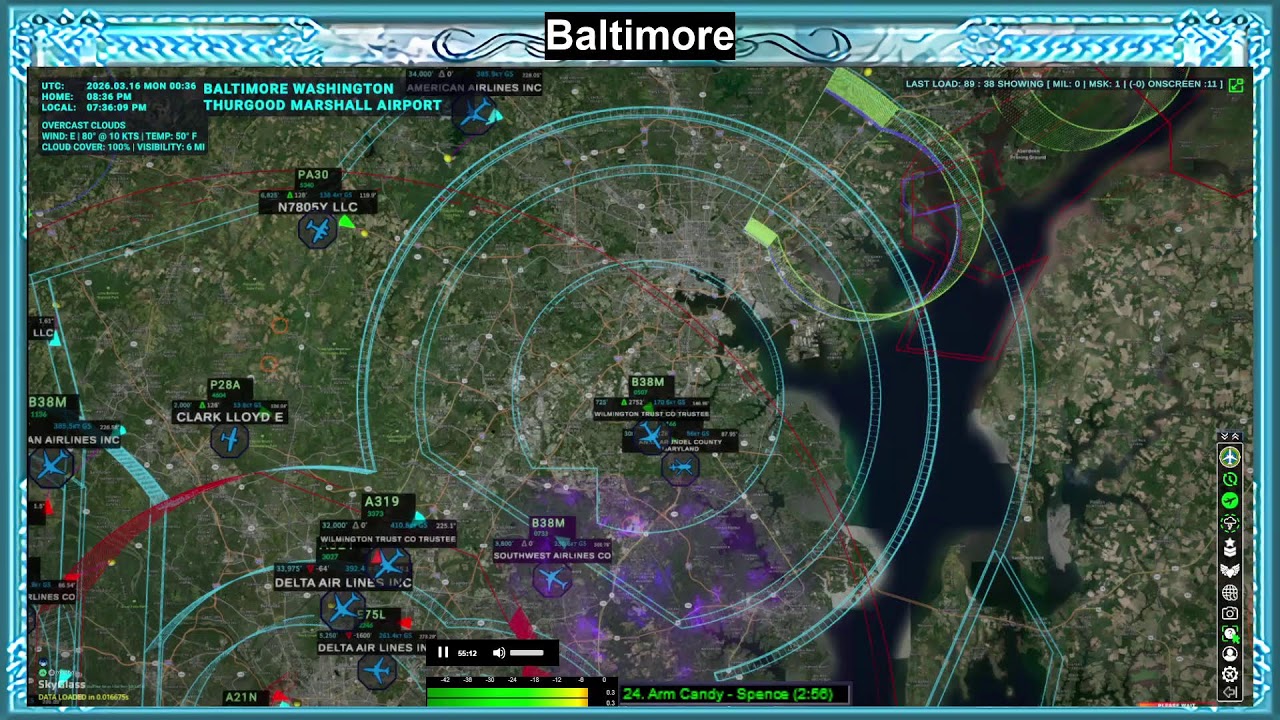 KBWI Baltimore • Air Traffic Radar • LiveATC • Screensaver