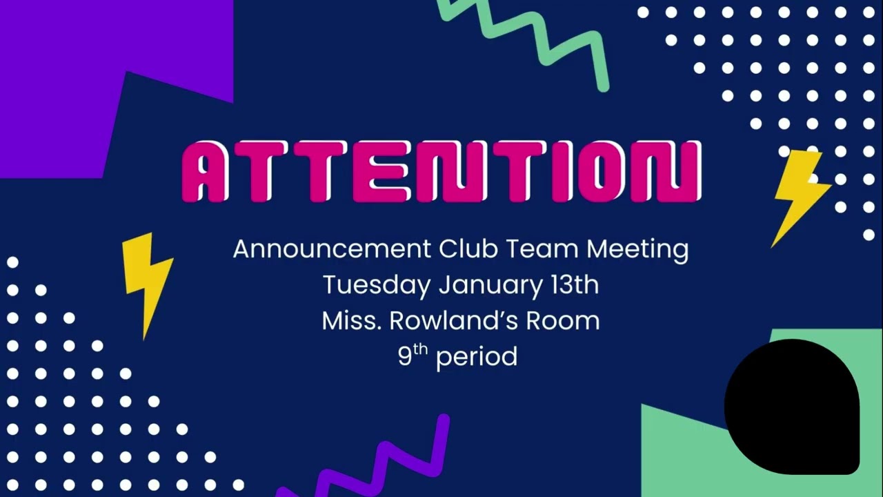 1/12/26 Announcements