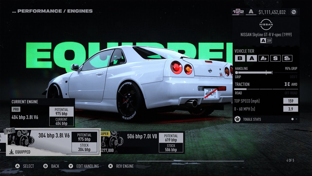 Nissan Skyline GT-R R34 A Class Race Build NFS Unbound