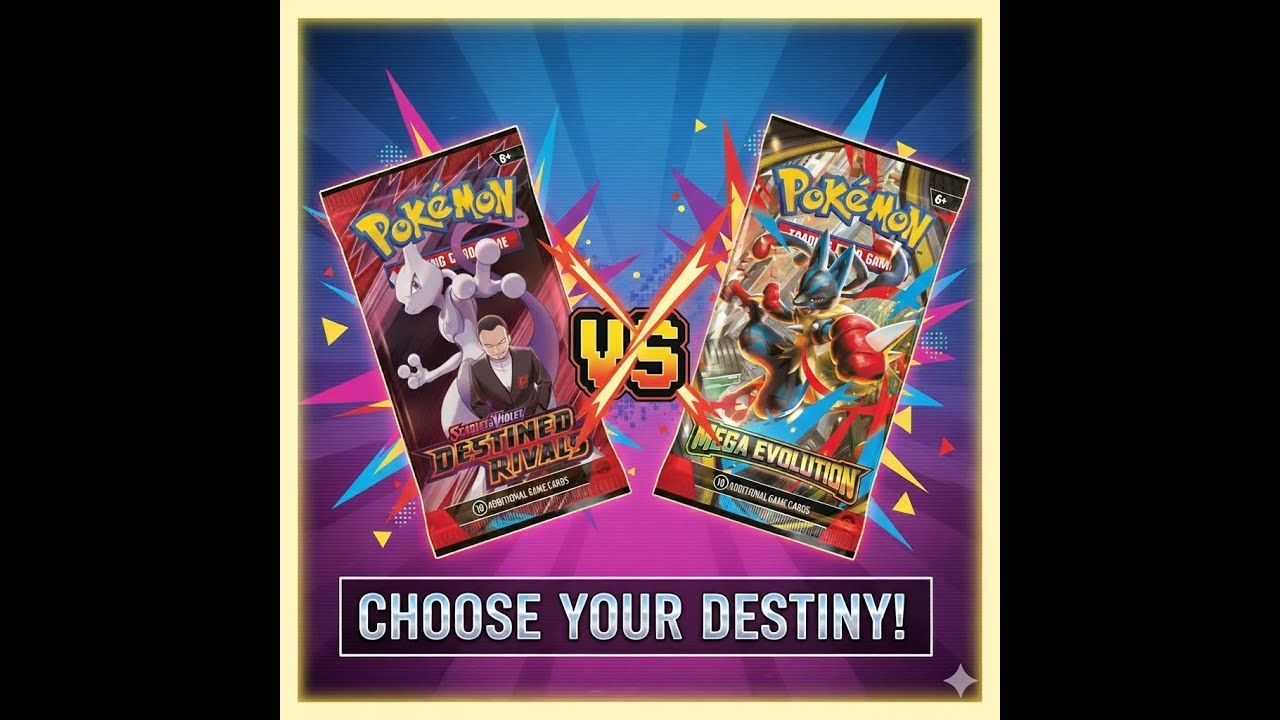 Destined Rivals vs. Mega Evolutions! Who Will Win? + Giveaway! #pokemon #pokemoncards #pokemontcg
