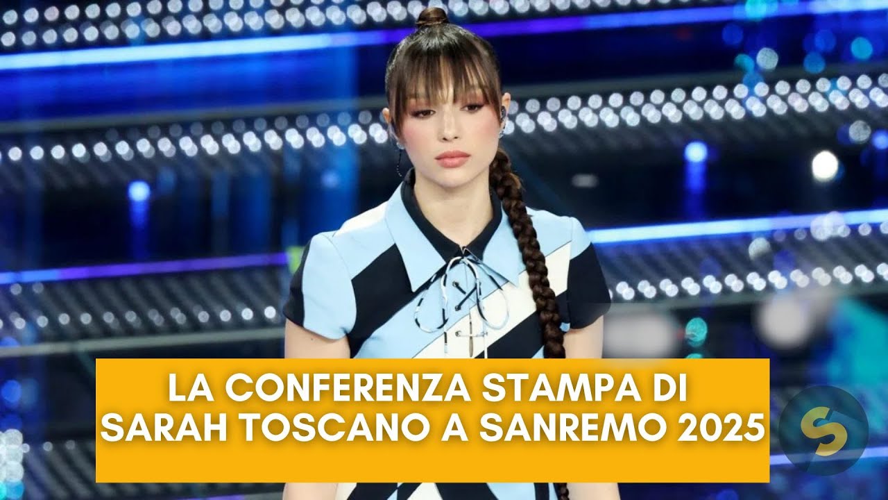 Sarah Toscano: la conferenza Stampa al Teatro Ariston di Sanremo 2025