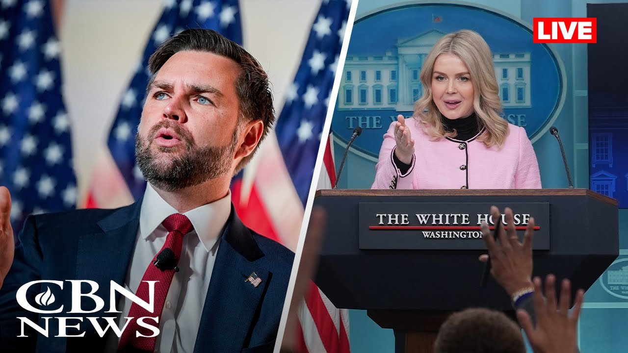LIVE: White House Press Briefing with Vice President Vance and Press Secretary Leavitt | CBN News