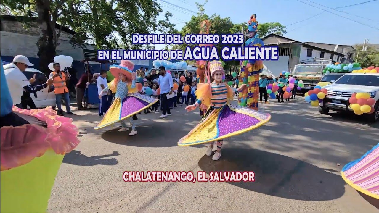 Municipio de Agua Caliente en Chalatenango, Desfile en Las Fiestas 2023. El Salvador.