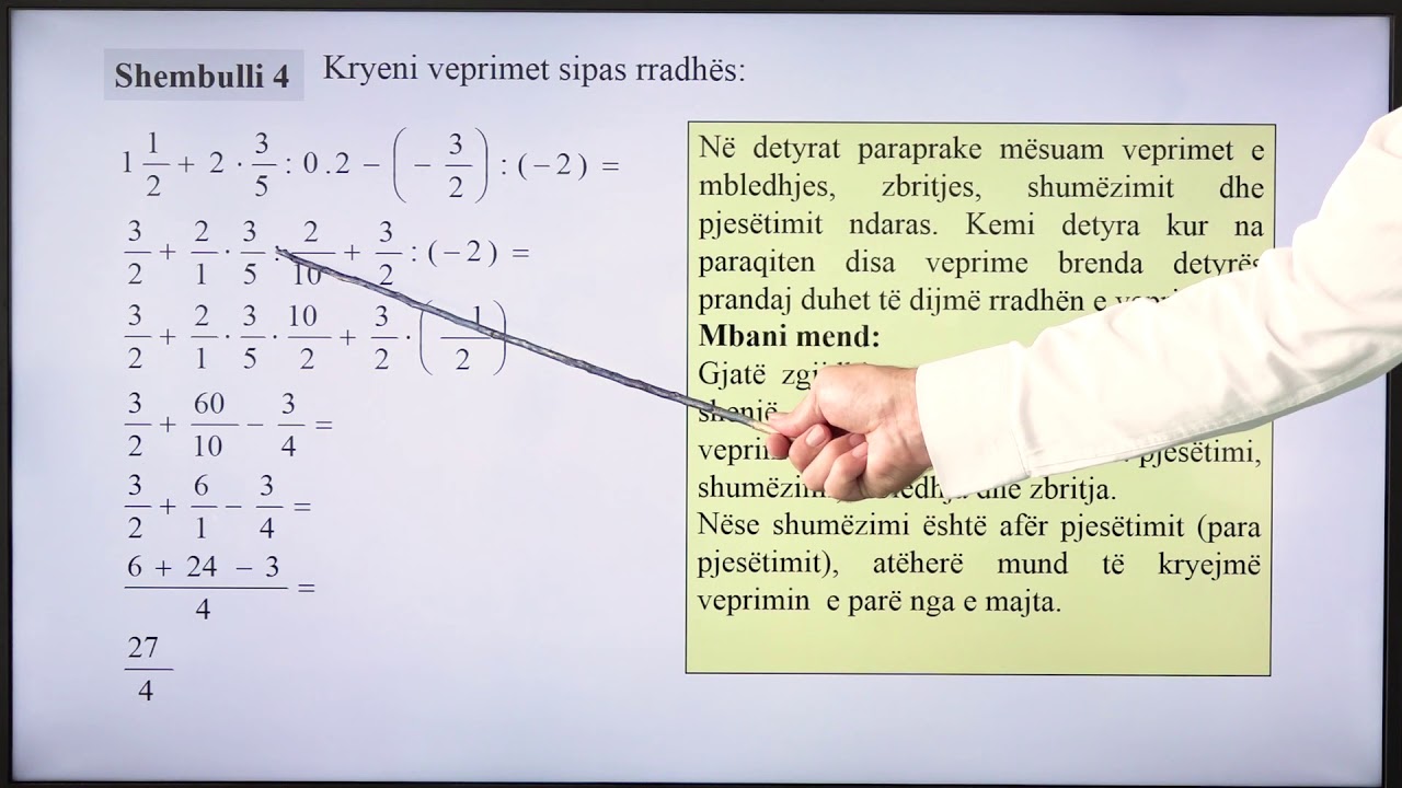 8 02002 - Java e parë - Matematikë - Veprimet me numra racionalë