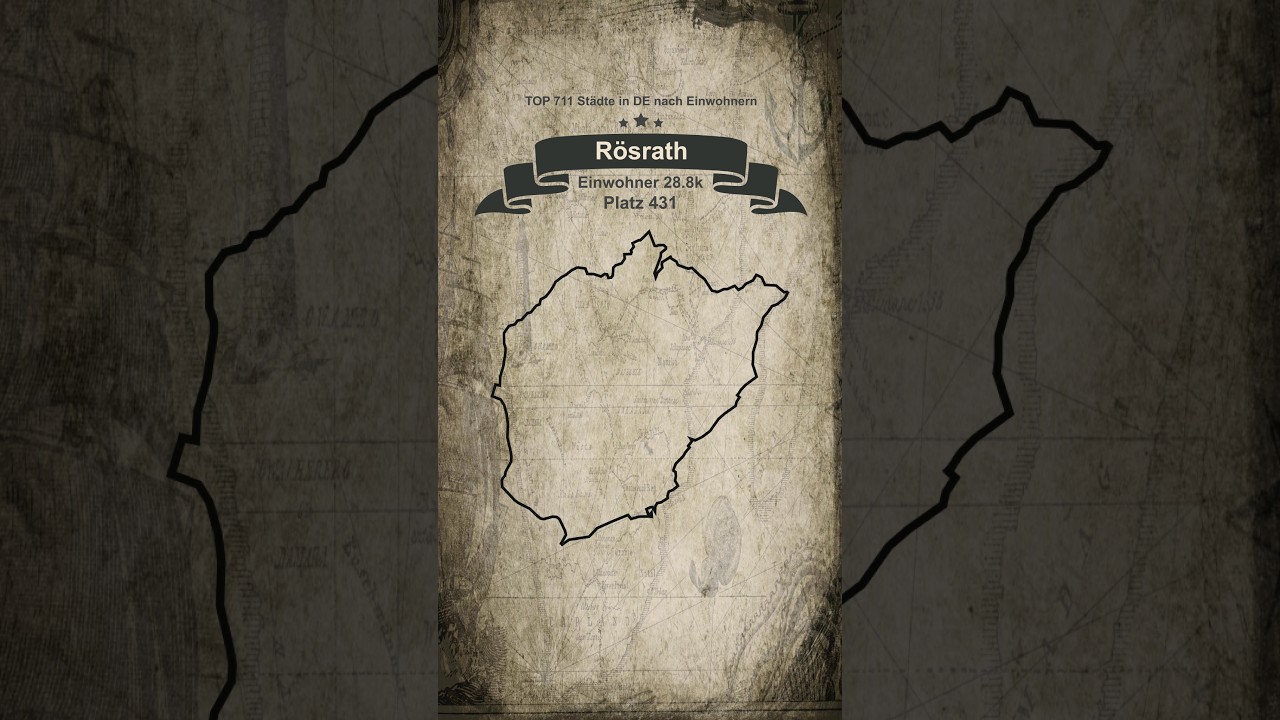 R&ouml;srath (Nordrhein-Westfalen) Stadt Karte gezeichnet #R&ouml;srath #map #karte #zeichnen