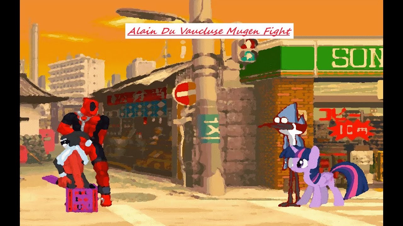 Mugen : Deadpool & Harley Quinn Vs Mordecai Vs Twilight Sparkle (Request)