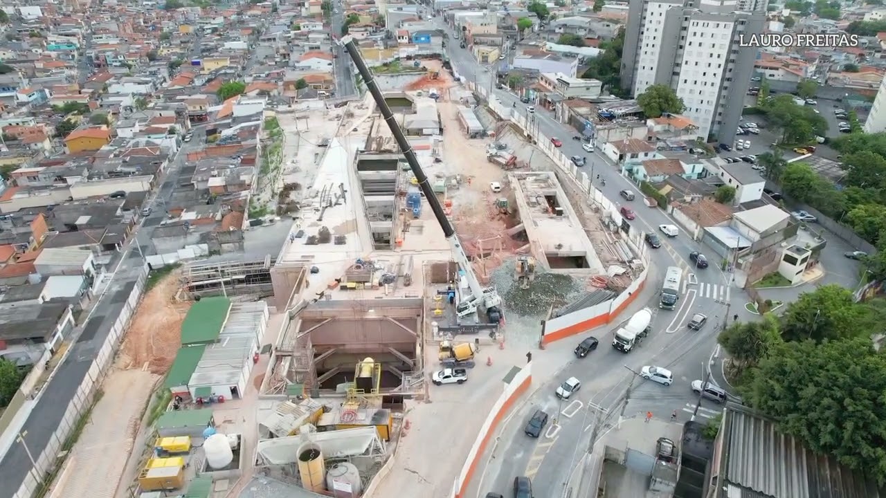 LINHA-6 LARANJA - A ESTAÇÃO BRASILÂNDIA SEGUE COM RITMO INTENSO DOS TRABALHOS