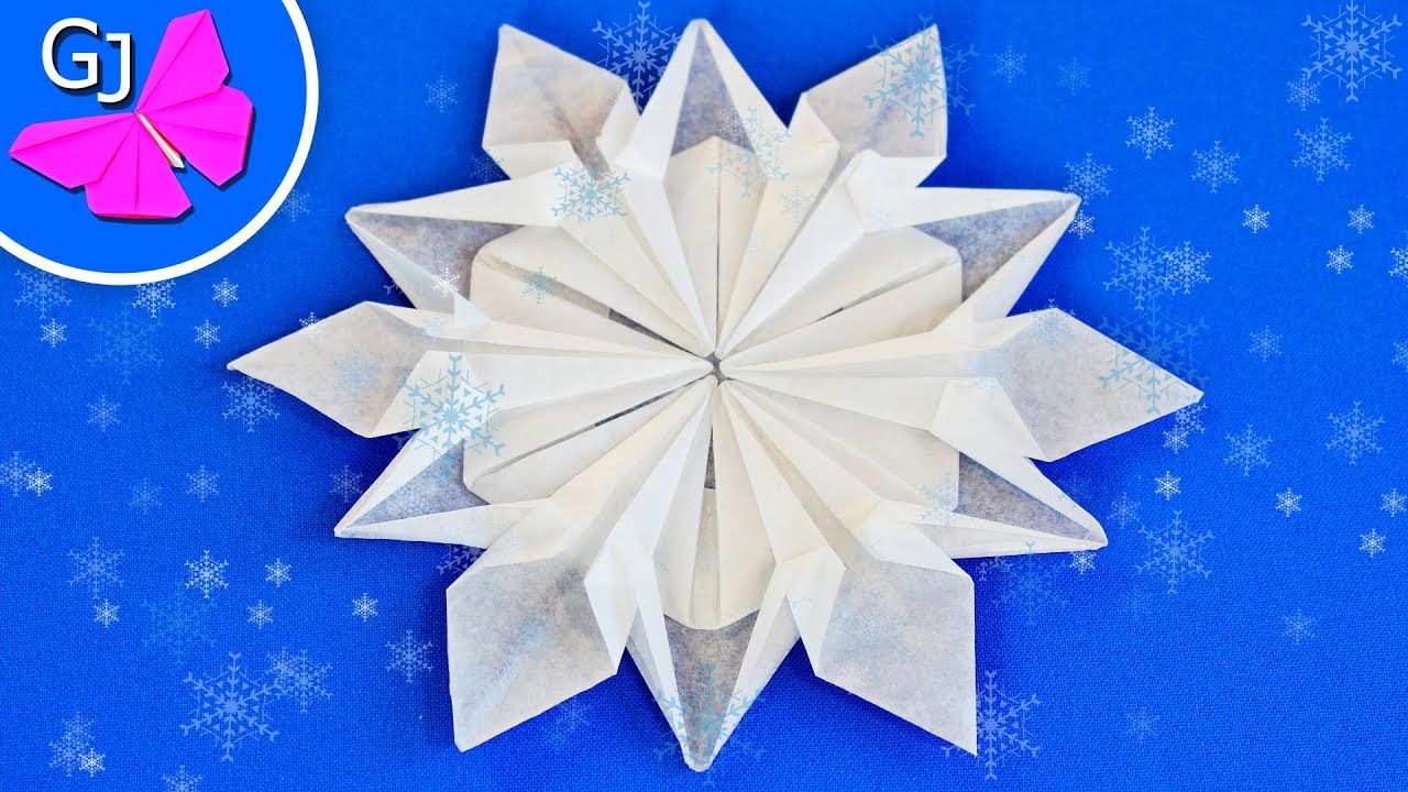 Красивая ОРИГАМИ СНЕЖИНКА ❄ Поделки на Новый Год / Super Origami Snowflake