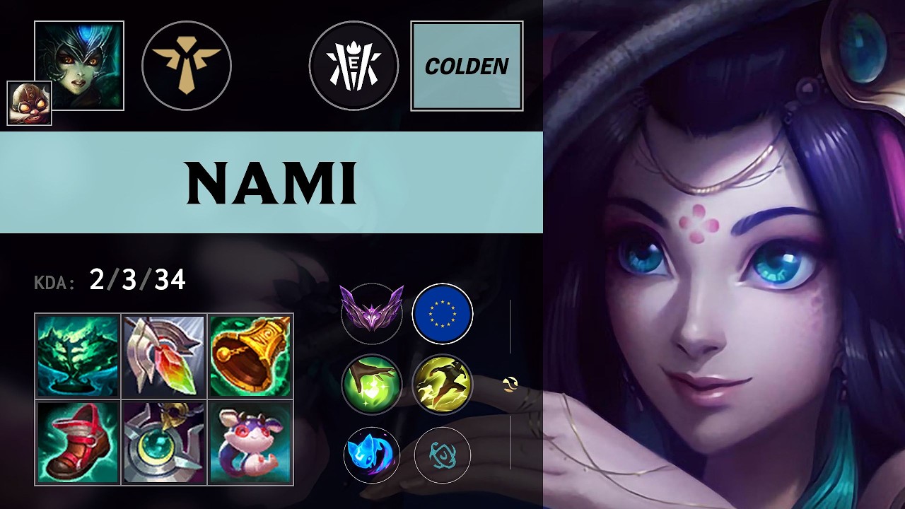 (KE Colden) Nami Support vs Braum - EUW Master Patch 26.14