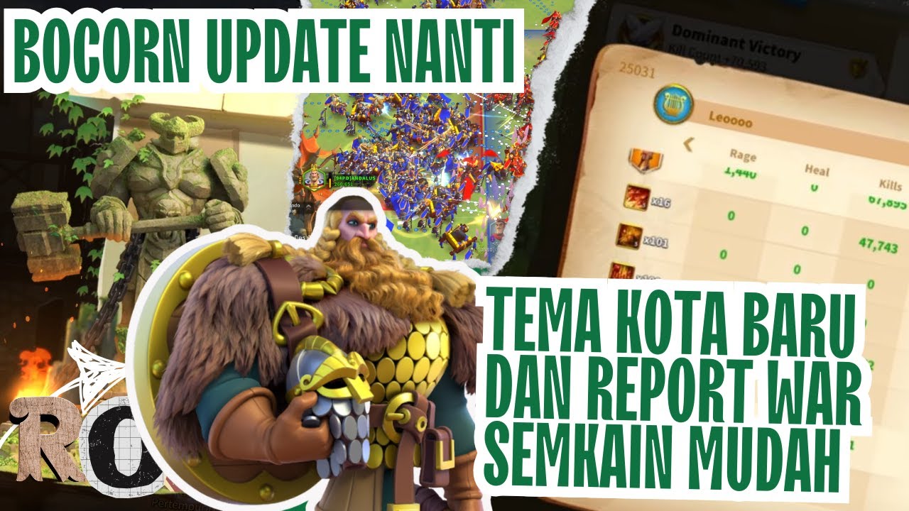 LEAK TERBARU ROK! 4 Tema Kota Legend Muncul di Menu KD + All Event & Komandan Terbaik Terungkap