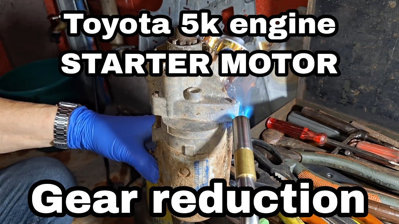 Starter motor  gear reduction Toyota 5k engine. Tinuruan ako magbaklas ng tatay ko Jalix.
