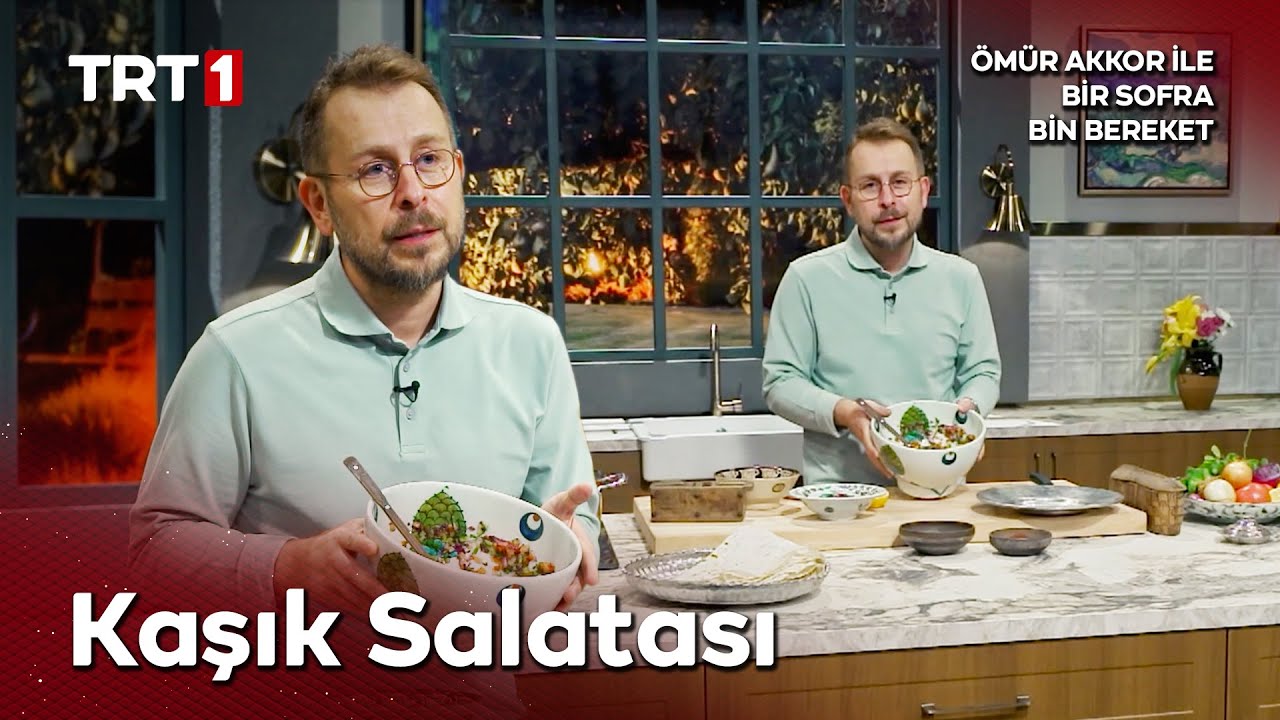 Şef Ömür Akkor’dan ekşili, sulu bir kaşık salatası tarifi. 🥗 - Bir Sofra Bin Bereket 3. Bölüm