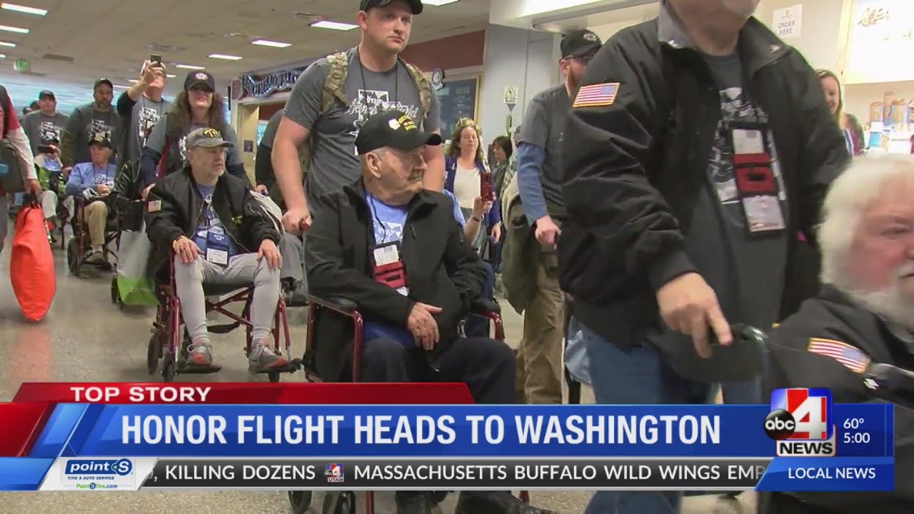 48 Utah war veterans board Honor Flight for Veterans Day