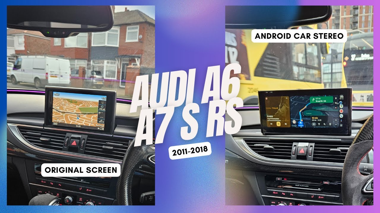 Как снять радиоприемник Audi A6 A7 S RS Android Car Stereo Fitting Install 2011-2018