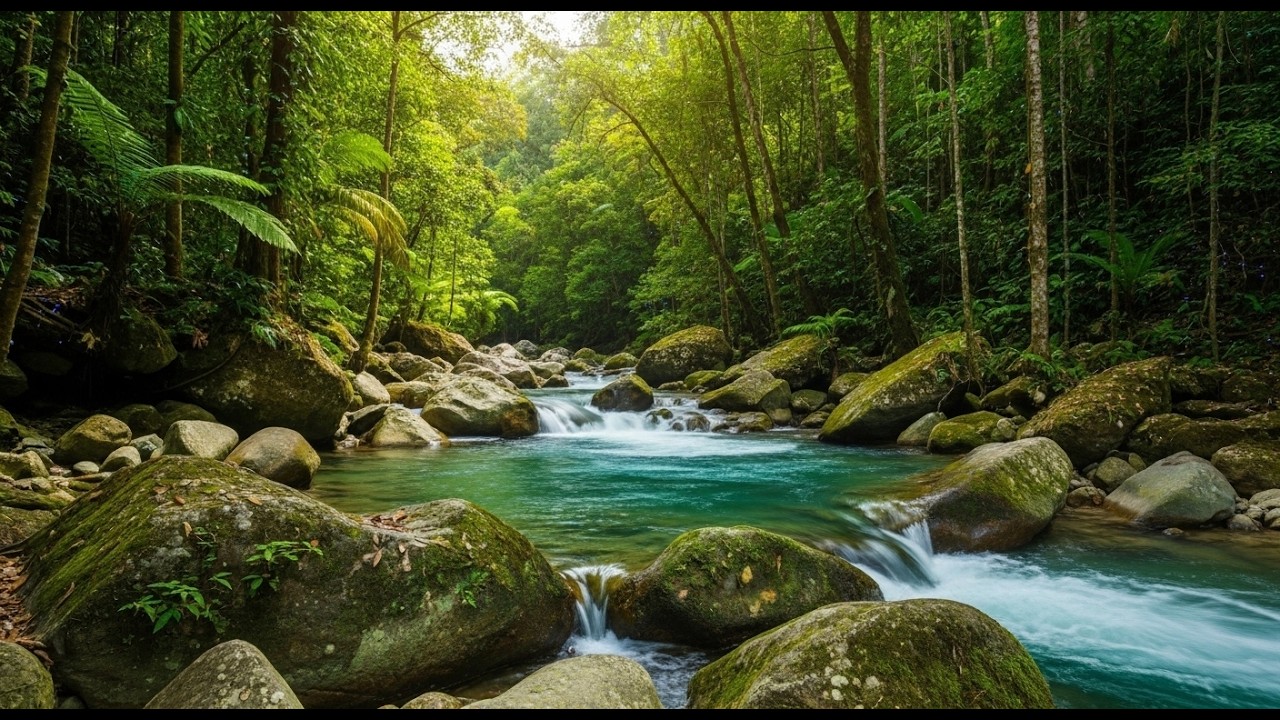 Forest Ambience for Studying & Sleeping | Birds Chirping and Water Stream