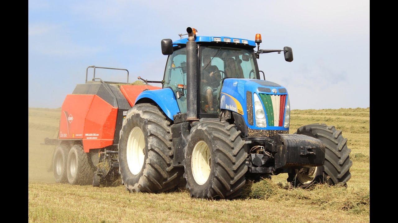 New Holland T8040 - TM155 | Kuhn LSB 1290 | Baling hay