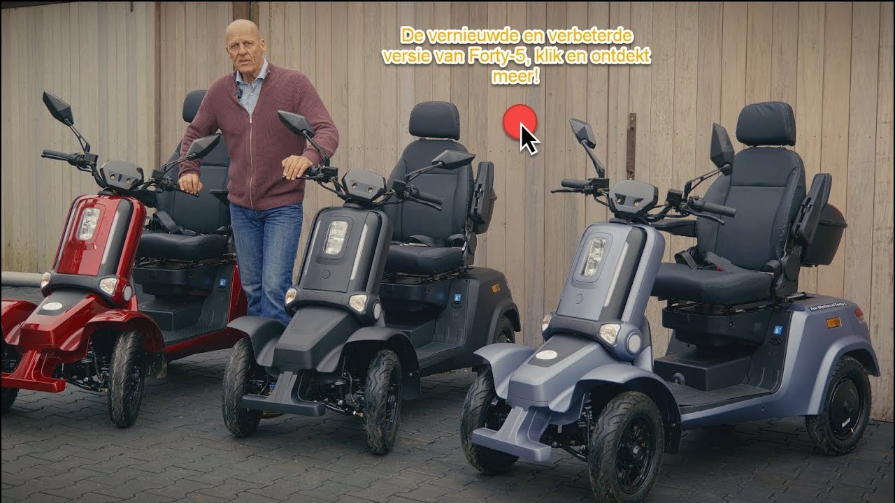 De Vernieuwde En Verbeterde For Motion Forty 5 2.0 45 km h Scootmobiel Geschikt Voor Alle Terrien