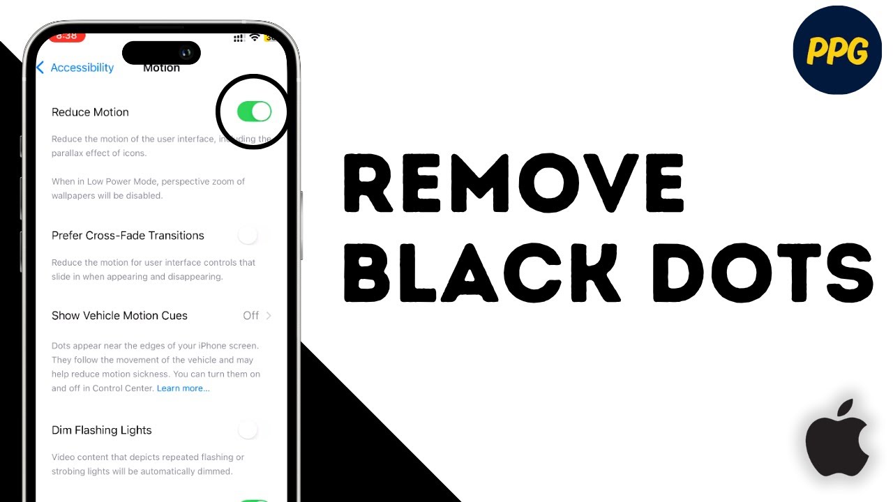 How to remove black dots on iPhone ?
