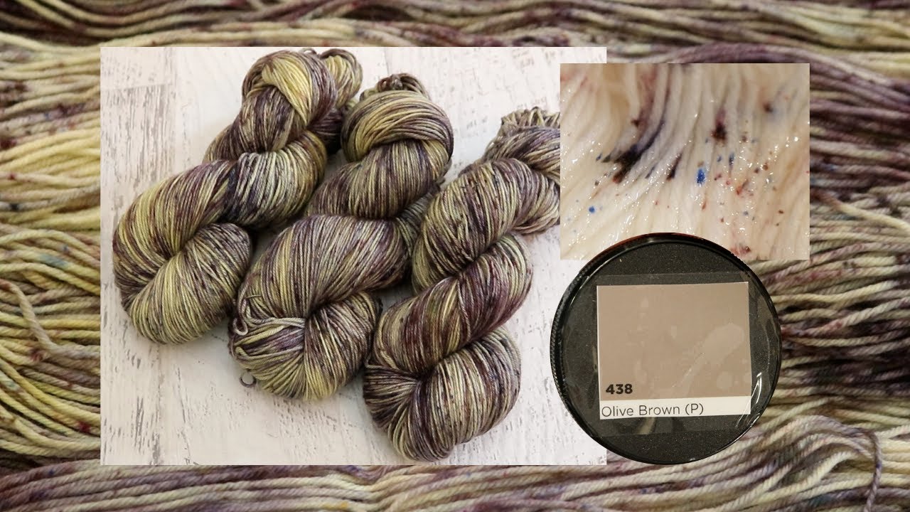 Dyepot Weekly #242 Speckling Yarn with Dharma Olive Brown Acid Dye - How does it break?
