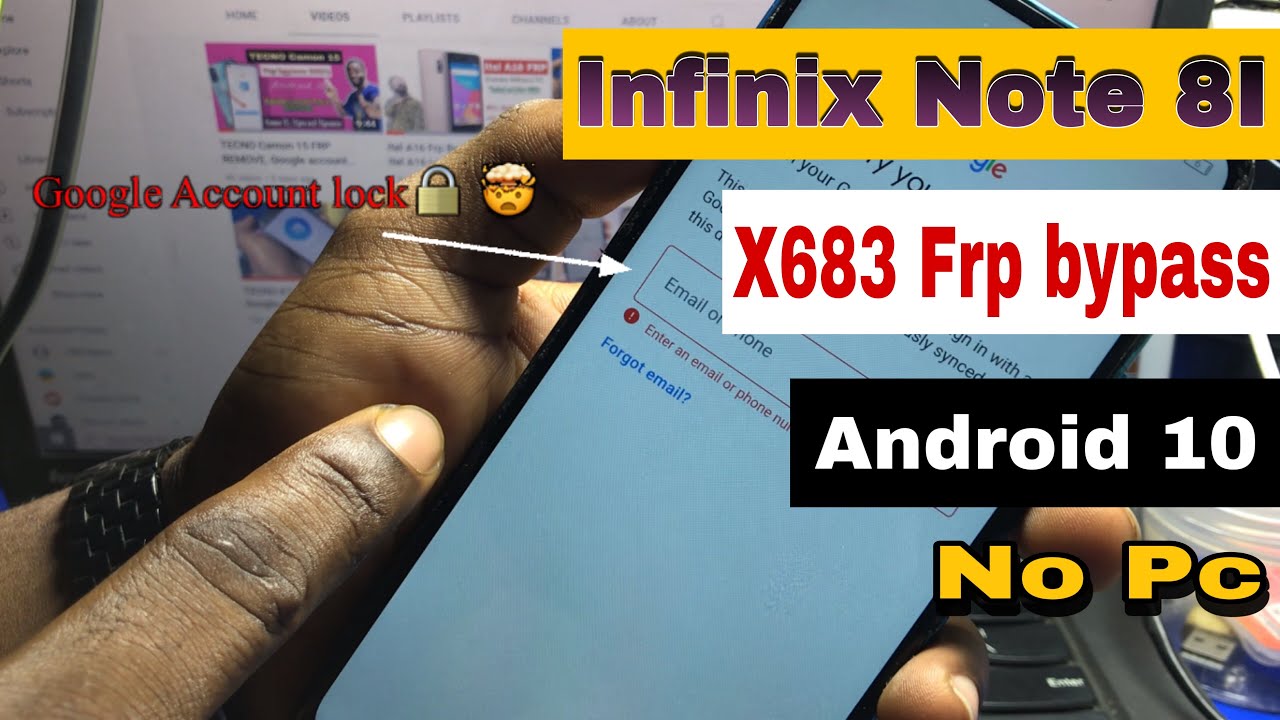 Infinix Note 8i x683 FRP bypass/ Without Pc / Android 10 / restore unlock / Smartphone village