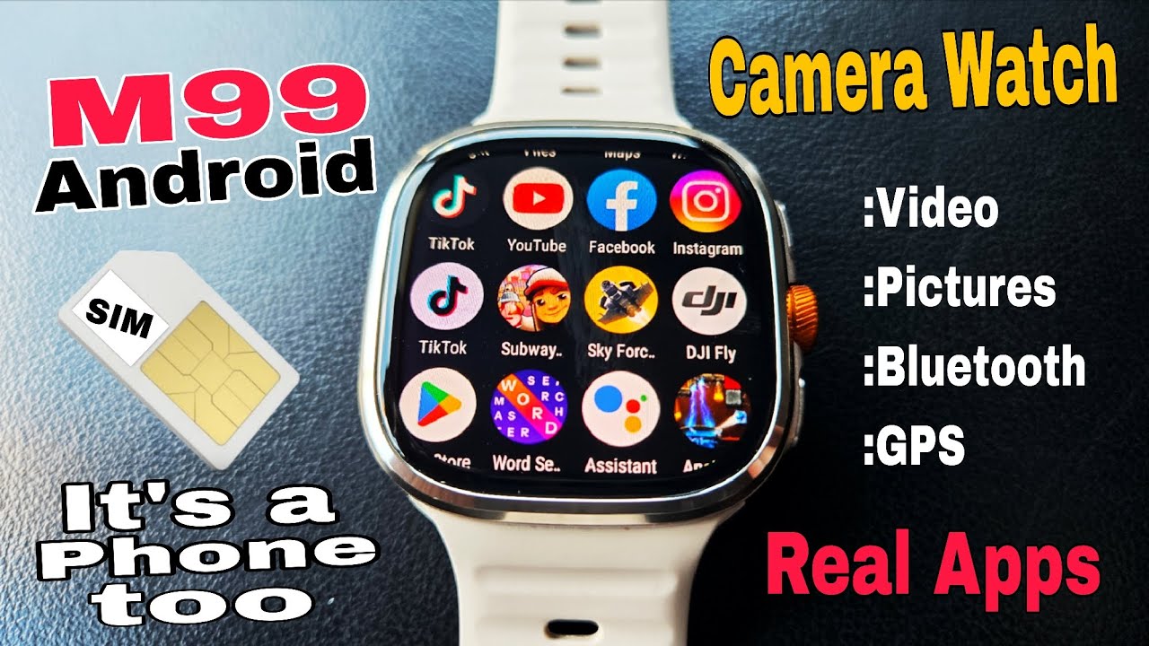 Смарт-часы M99 на Android (встроенная камера), Bluetooth, GPS, SIM-карта, возможность совершать т...