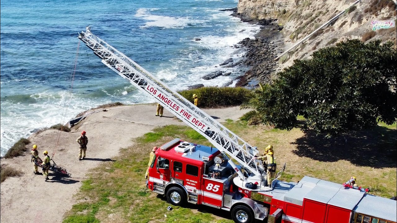 LAFD USAR Cliff Rescue: Litter Basket Recovery Operation