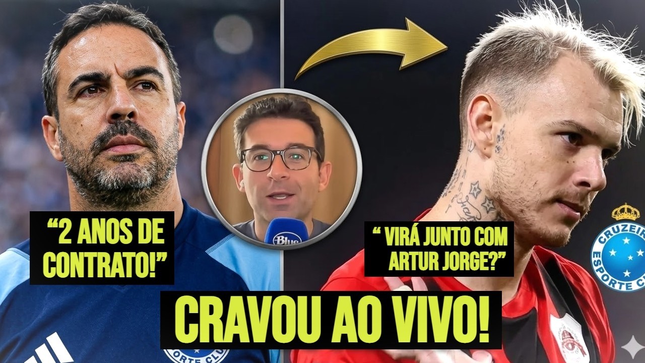 🦊🔵BOMBA!  CRUZEIRO ACERTA TUDO COM ARTHUR JORGE! CONTRATO DE 2 ANOS! “É QUESTÃO DE HORAS!”
