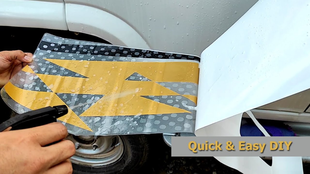 How to install a Car Body Graphics using shampoo | Car Tips & Tricks |  Pasting decal stickers DIY