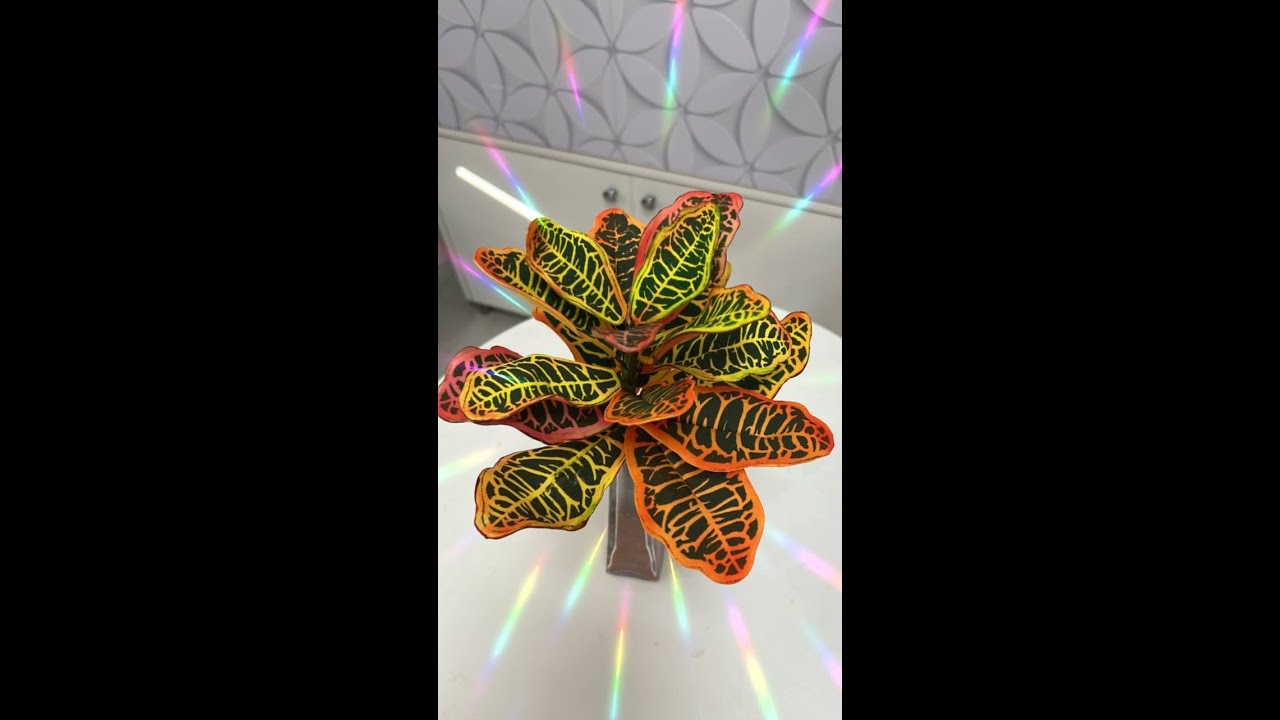 Aula ,Folhagem Cruton, feitas em porcelana fria #passoapasso #façavocemesmo #golhagem #croton