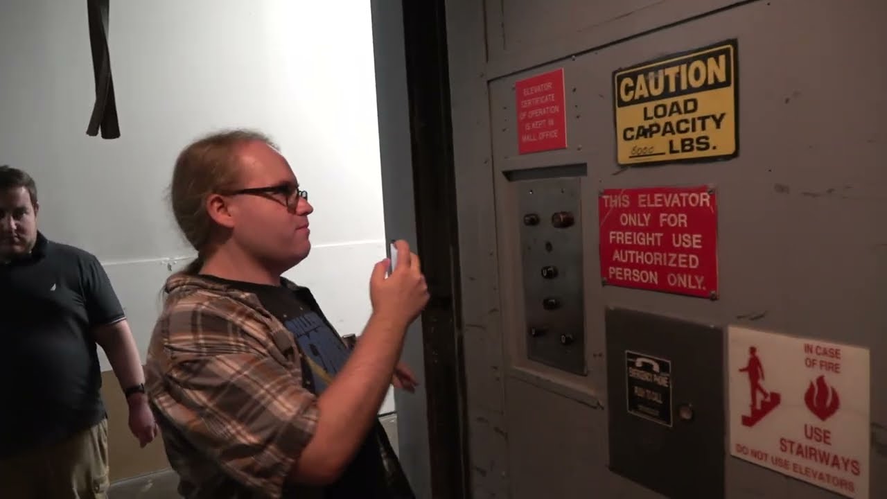 Another 1966 Otis Black Button Freight Elevator at Plymouth Meeting Mall in Plymouth Meeting, PA