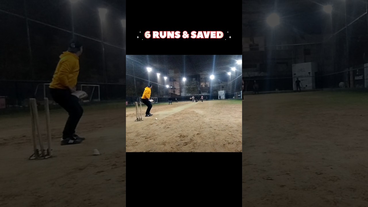 6 Runs & Saved | Indoor Cricket Highlights #cricket #foryou #shorts #shortsfeed