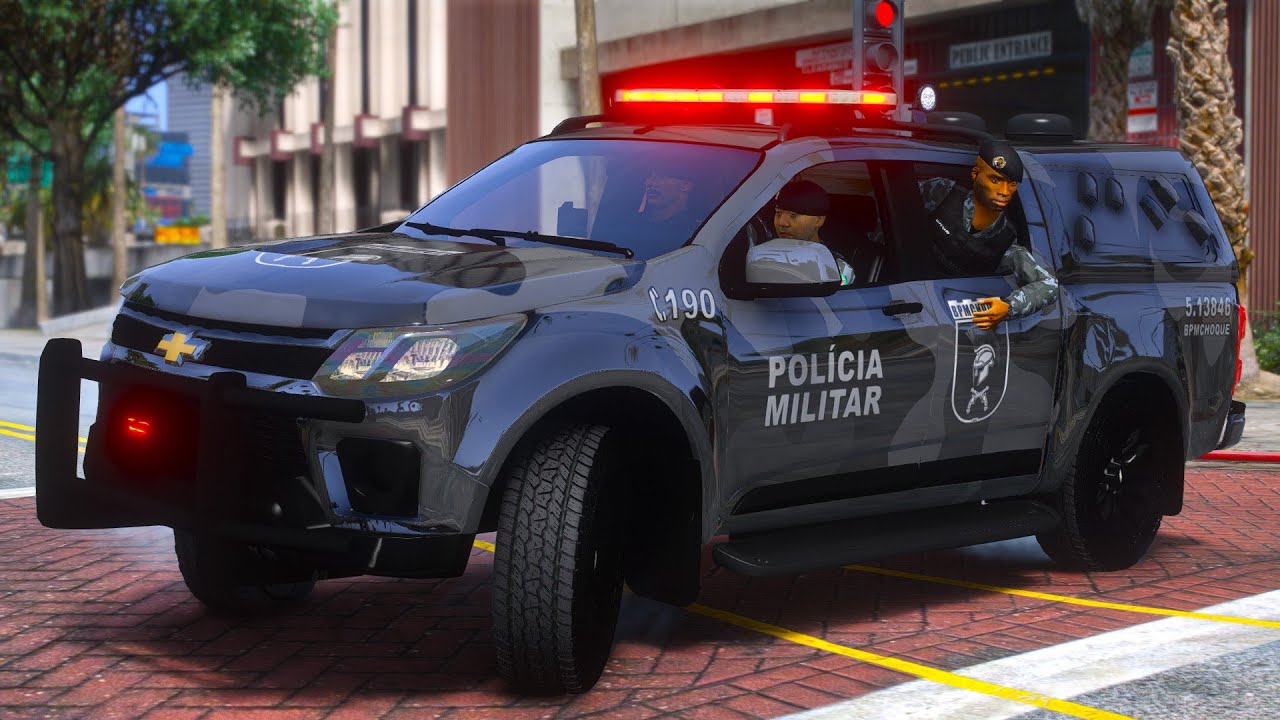 PERSEGUIÇÃO + TROCA DE T1RO BATALHÃO de CHOQUE PMGO | GTA 5 POLICIAL