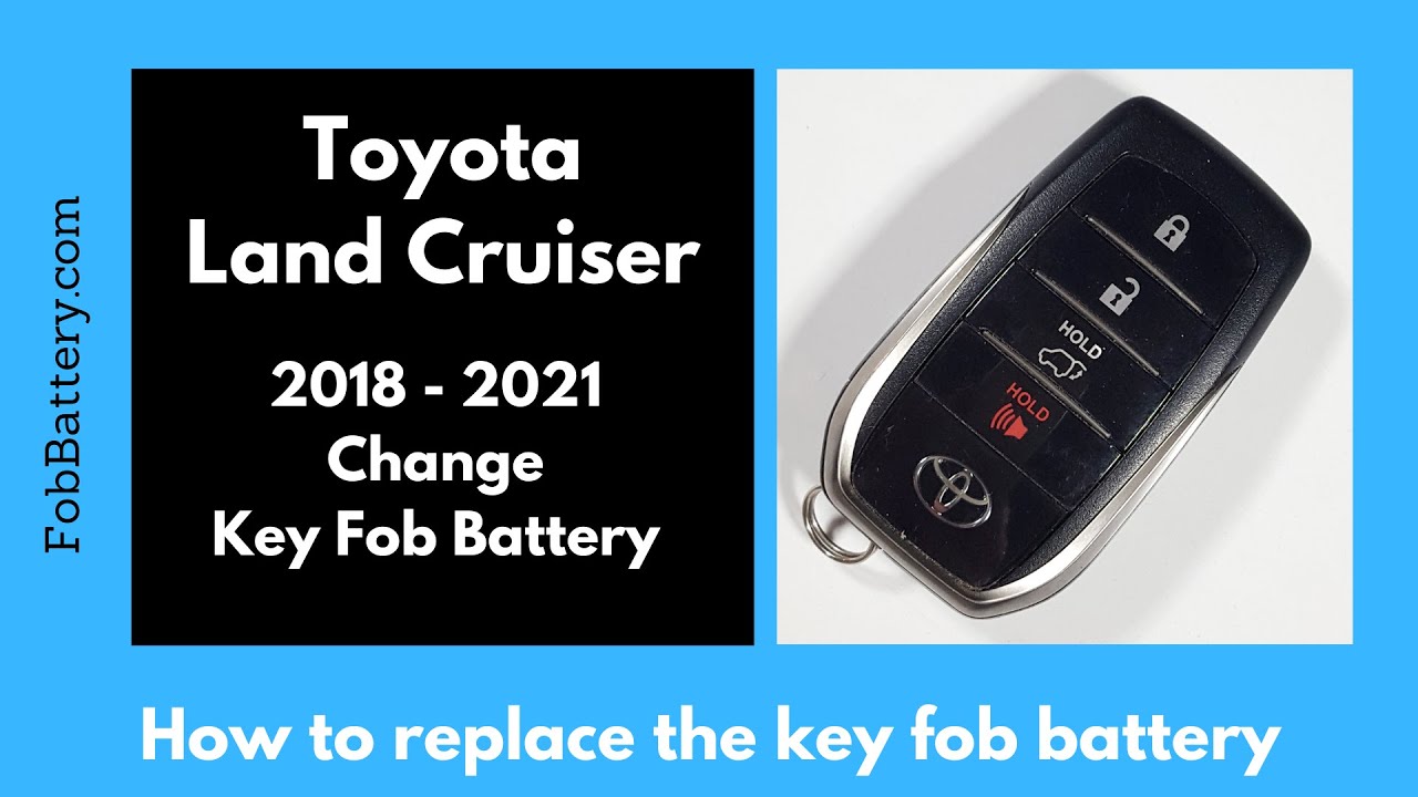 Замена батареи брелока Toyota Land Cruiser (2018–2021)