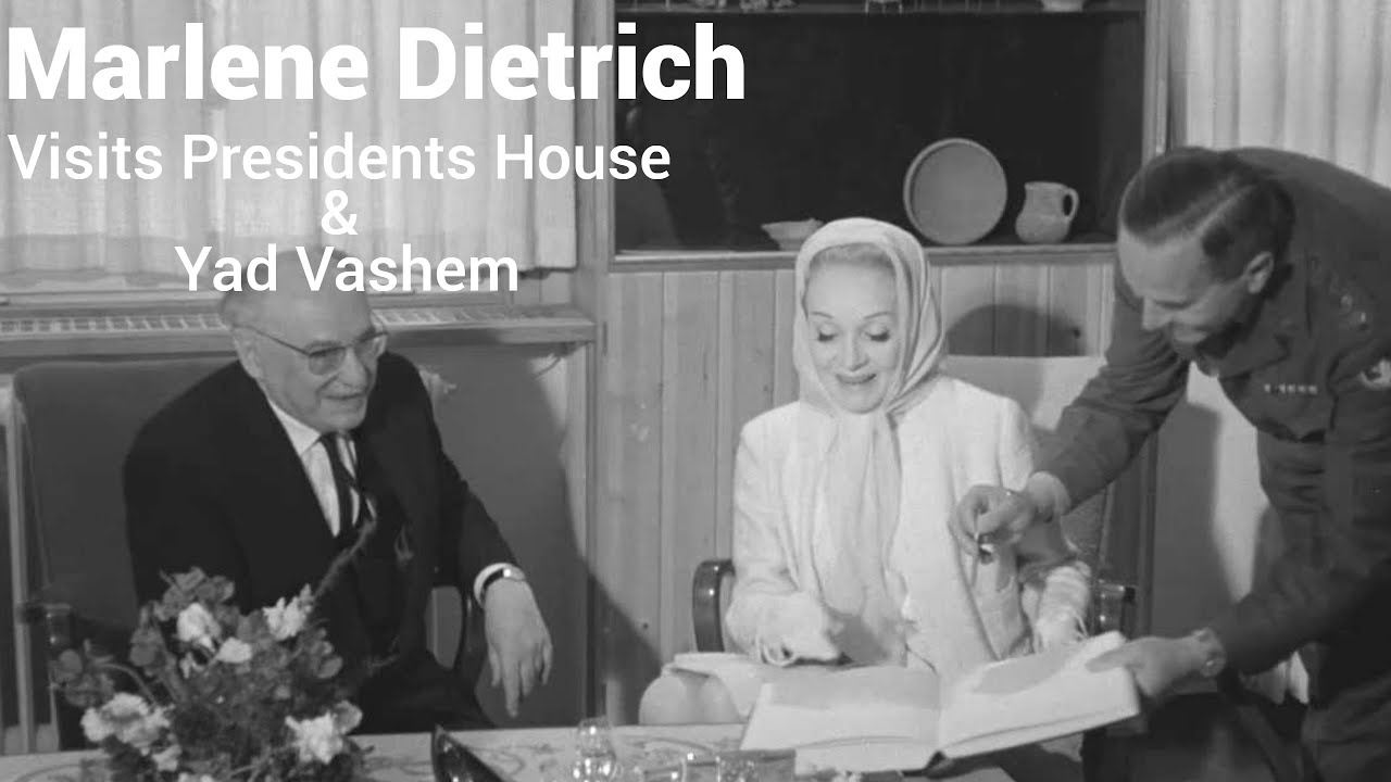 Marlene Dietrich In Israel Visits Presidents House and Yad Vashem in 1966