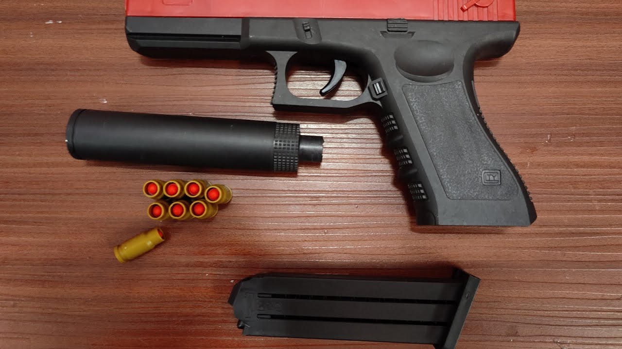 Toy Glock 18 airsoft gun with shell ejection unboxing and revew/Real like toy gun/airsoft gun