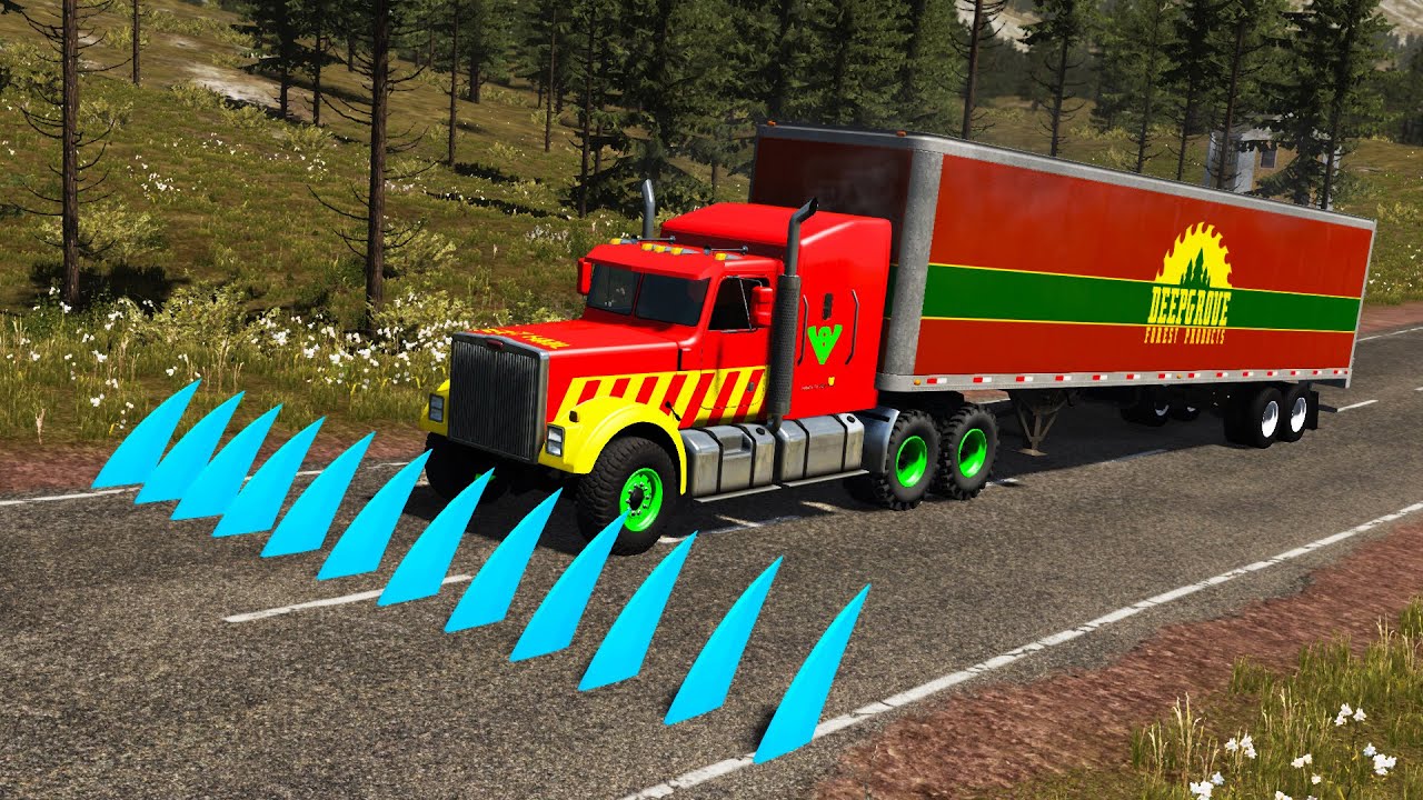 Cars vs Spikes #2 | BeamNG.DRIVE