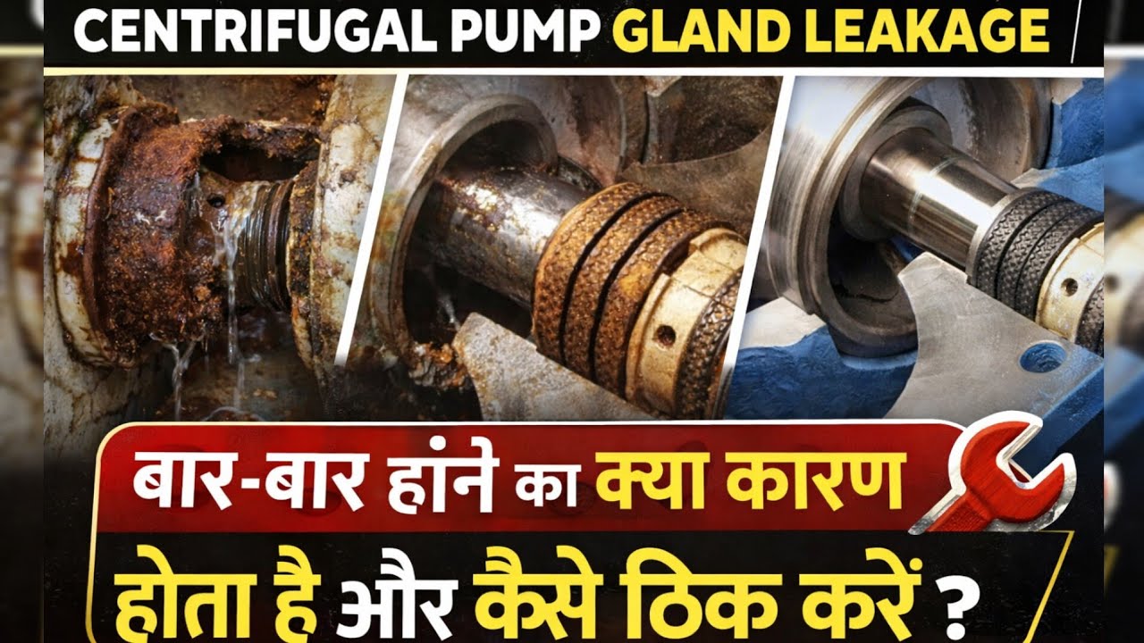 Centrifugal pump Gland Leakage होने का क्या कारण होता है | pump gland leakage reason in Hindi#pump 